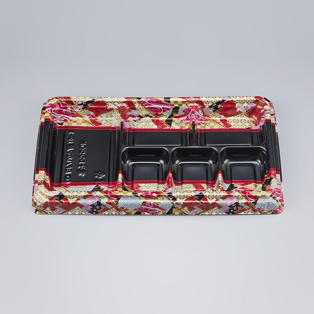 弁当容器 BFハカマ膳19-1 鶴姫赤本体（N）