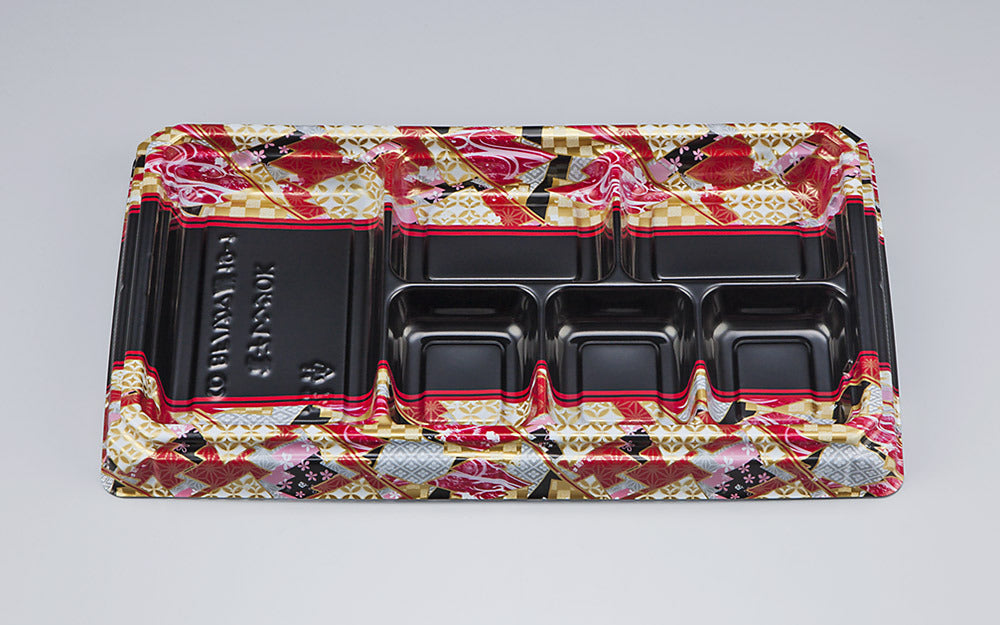 弁当容器 BFハカマ膳19-1 鶴姫赤本体（N）