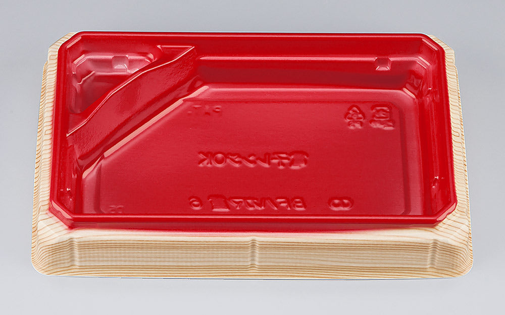 丼・重 BFハカマ重6 杉板赤本体（N）