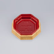 弁当容器 BFハカマ八角14 赤屋久杉本体（N）
