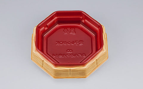 弁当容器 BFハカマ八角14 赤屋久杉本体（N）