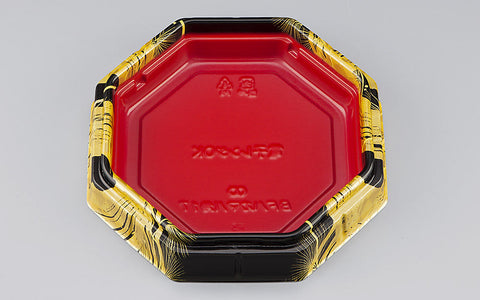 弁当容器 BFハカマ八角17 雅赤本体（N）