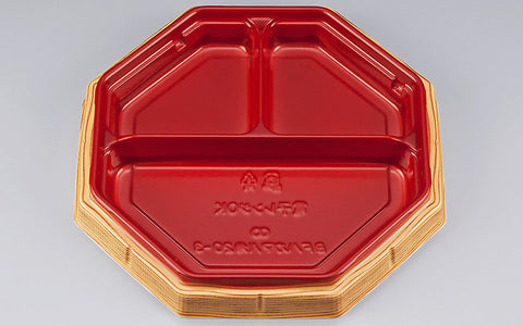 弁当容器 BFハカマ八角20-3赤屋久杉本体（N）