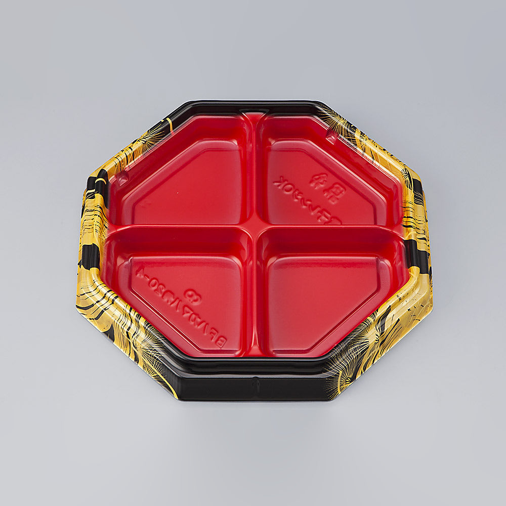 弁当容器 BFハカマ八角20-4 雅赤本体（N）