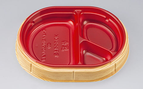 弁当容器 BFハカマ小判47-3赤屋久杉本体（N）