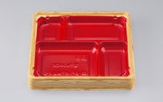 弁当容器 BFハカマ集膳6-2 杉板赤本体（N）