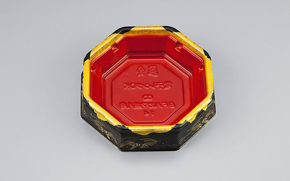 弁当容器 BFハカマ集八角14みやこ扇赤本体（N）