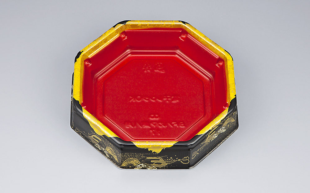 弁当容器 BFハカマ集八角17みやこ扇赤本体（N）