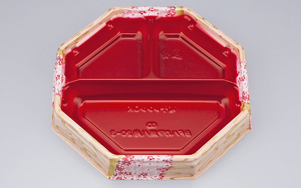 弁当容器 BFハカマ集八角20-3花風月本体（N）