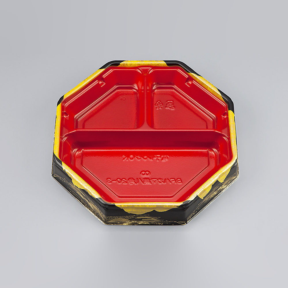 弁当容器 BFハカマ集八角20-3みやこ扇赤本体N　【販売終了】