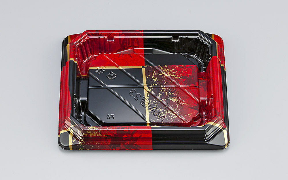 寿司容器 NUN囲23 彩角赤本体