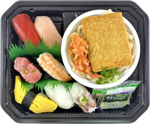 寿司 麺セット：盛付写真