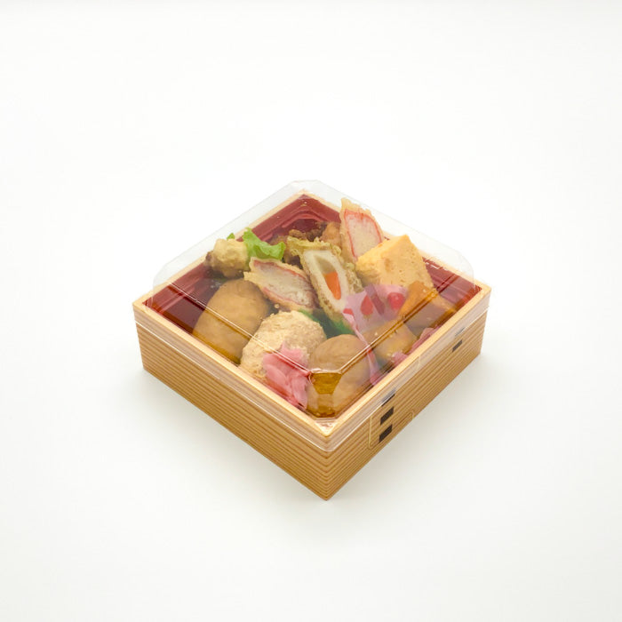 ちらし弁当容器　WU-13（R）わっぱ　本体（133×133mm）