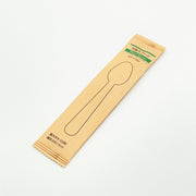 木製スプ－ン140 紙完封袋(茶色）