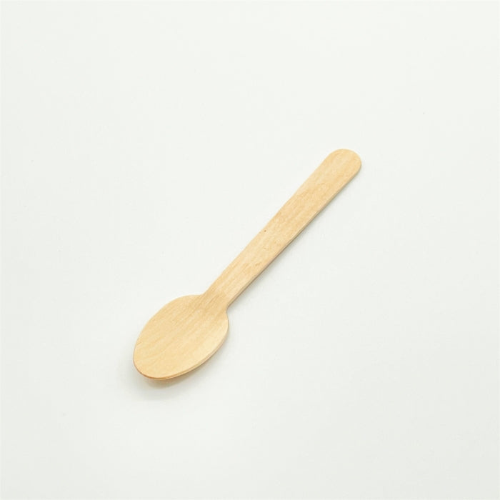 木製スプ－ン140 紙完封袋(茶色）