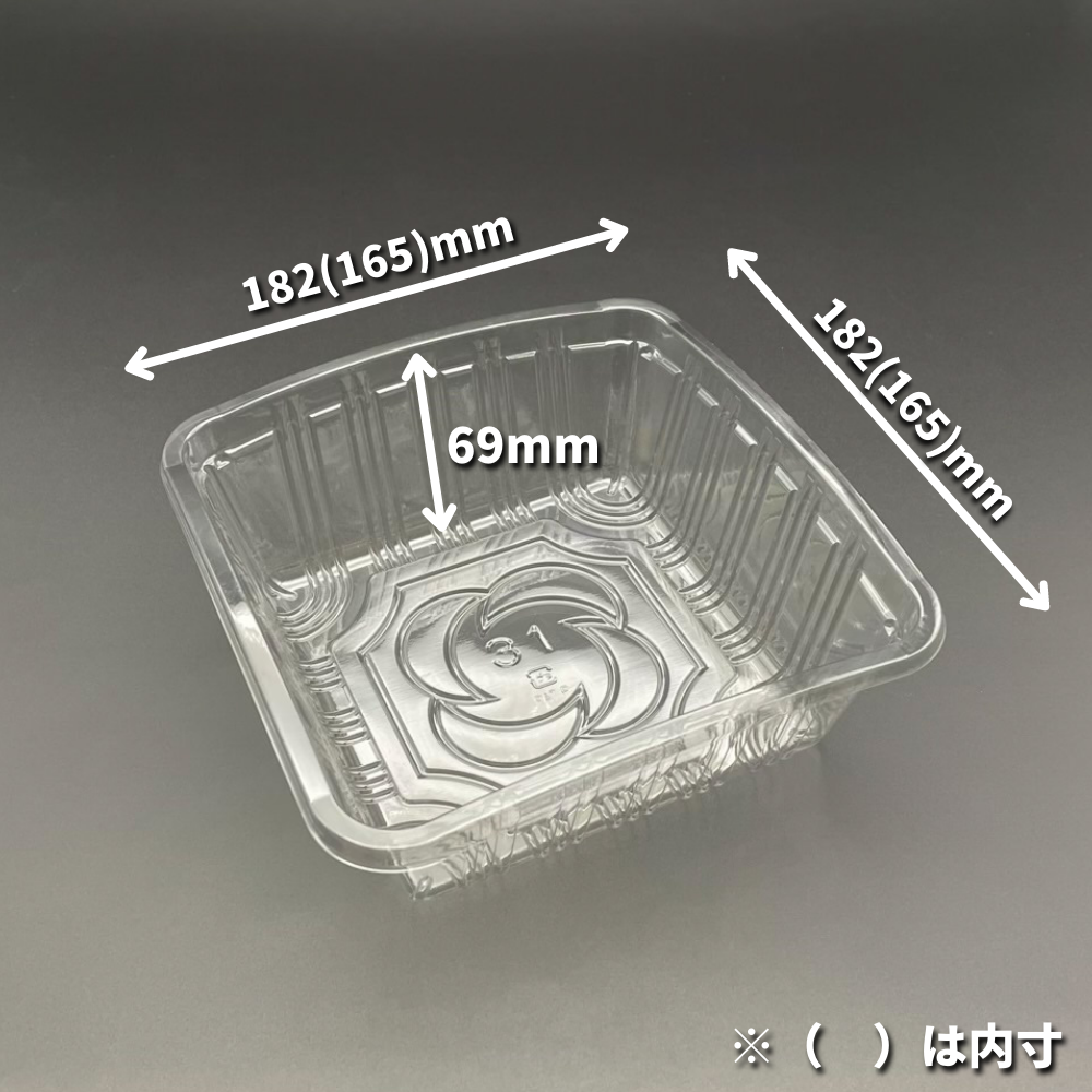 フルーツケース F-31 100枚入 (182×182×69mm)