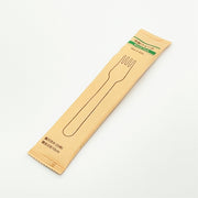 木製フォーク160 紙完封袋(茶色）