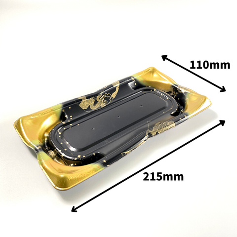 寿司4貫用　SF華皿14　水雲　本体(215×110mm)