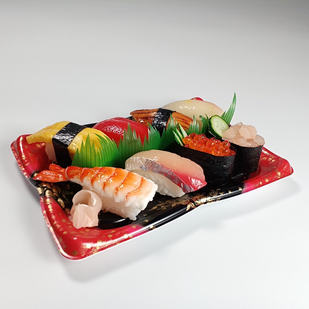 寿司8貫用　SF華皿24　冬山　本体(215×148mm)