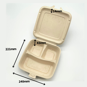 パルプヒンジコンテナ　3区切り