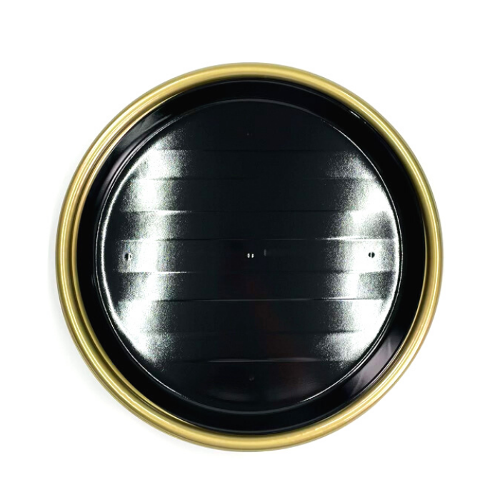 にぎり約48～60貫用　新6人桶 金フチ黒 本体 φ400×45ｍｍ（蓋別売）