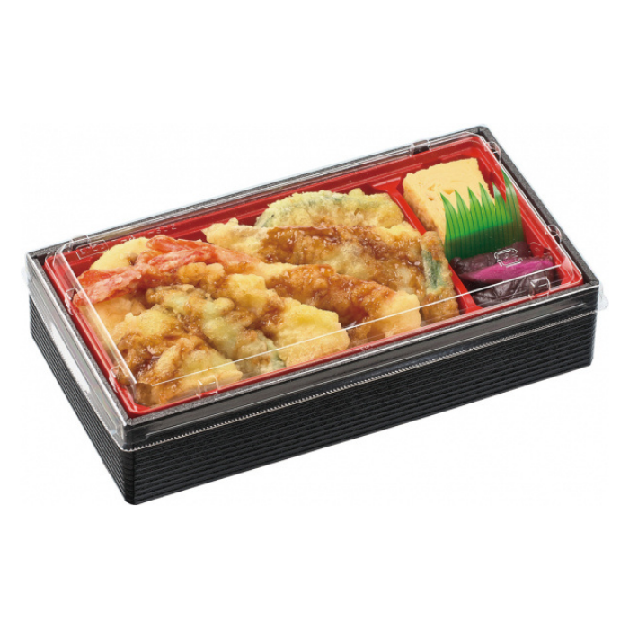 折箱重　WU-302-44　黒地黒千筋赤　本体（207×110mm）