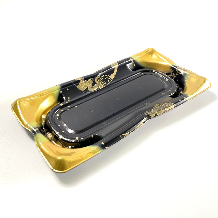 寿司4貫用　SF華皿14　水雲　本体(215×110mm)