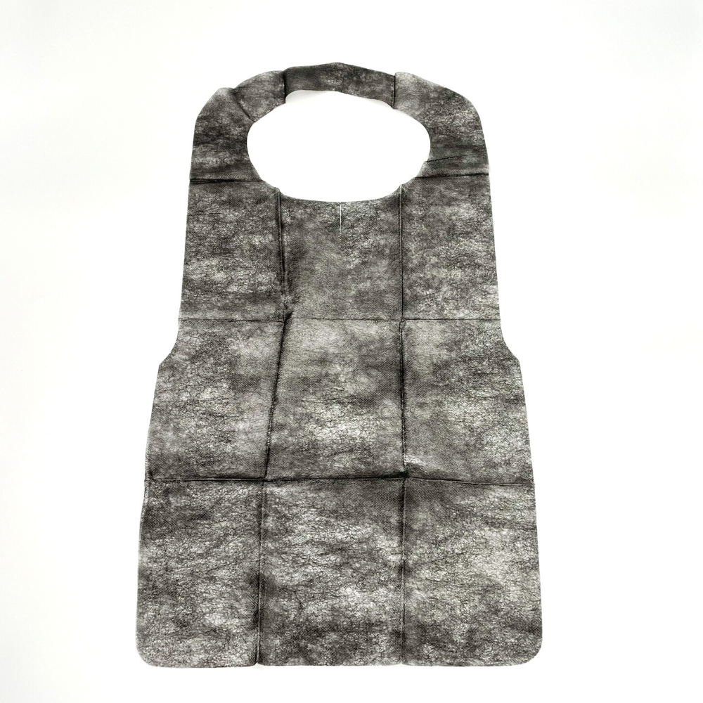 フジ 不織布エプロン F型中 8折 黒（720×390mm）