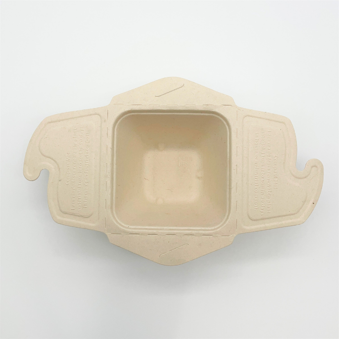 ロック付きパルプスクエア容器　16オンス　450ml