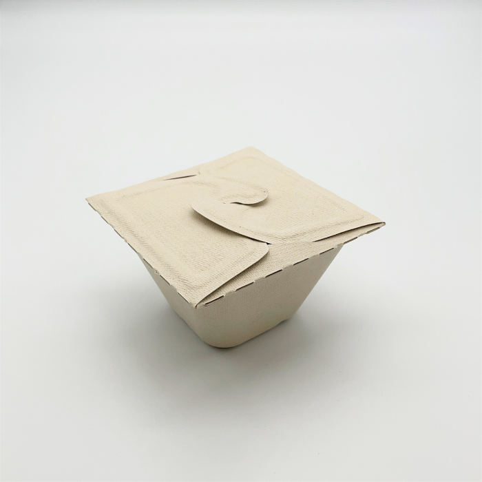 ロック付きパルプスクエア容器　16オンス　450ml