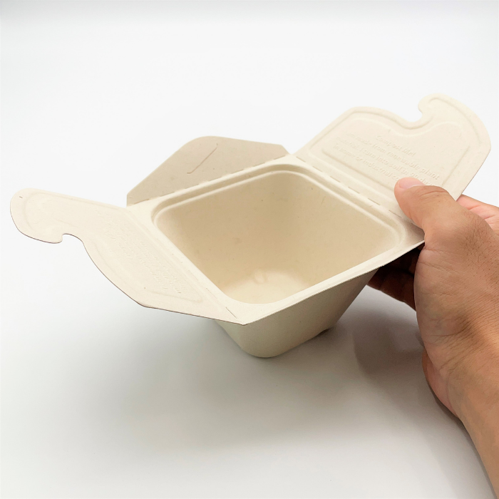 ロック付きパルプスクエア容器　16オンス　450ml