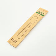 木製スプ－ン160 紙完封袋(茶色）