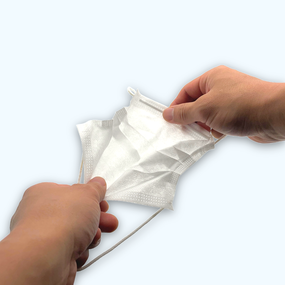 【使い捨て頭掛け2層マスク】No.859 プリートマスク50 2PLY オーバーヘッド