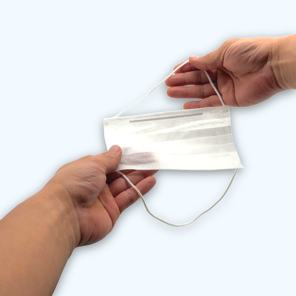 【使い捨て頭掛け2層マスク】No.859 プリートマスク50 2PLY オーバーヘッド