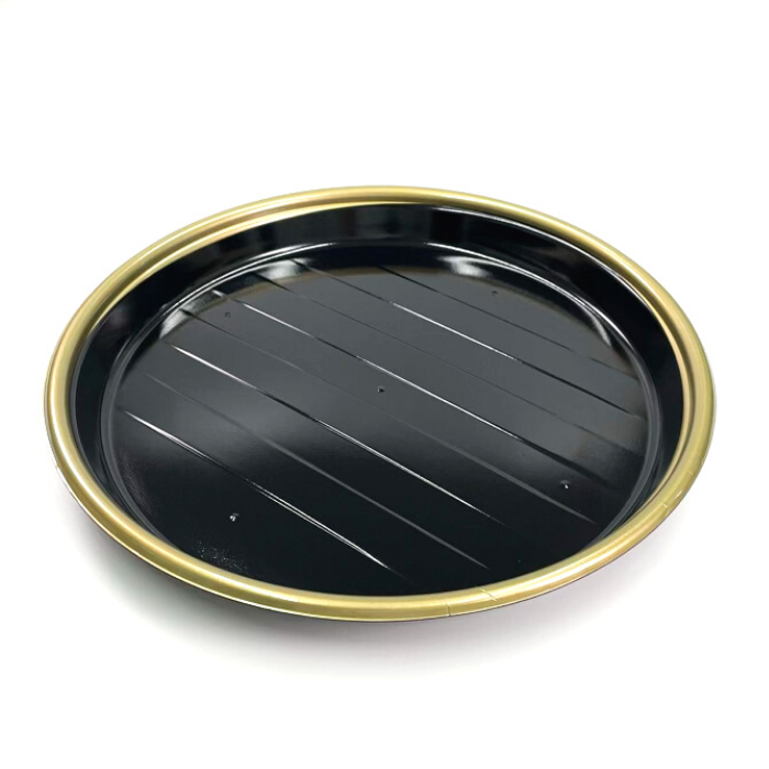 にぎり約56～70貫用　新7人桶 金フチ黒 本体 φ450×45ｍｍ（蓋別売）