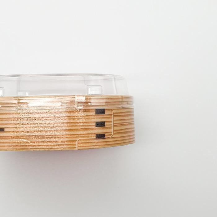 折箱弁当容器　わっぱ WU-405 本体（165×134mm）