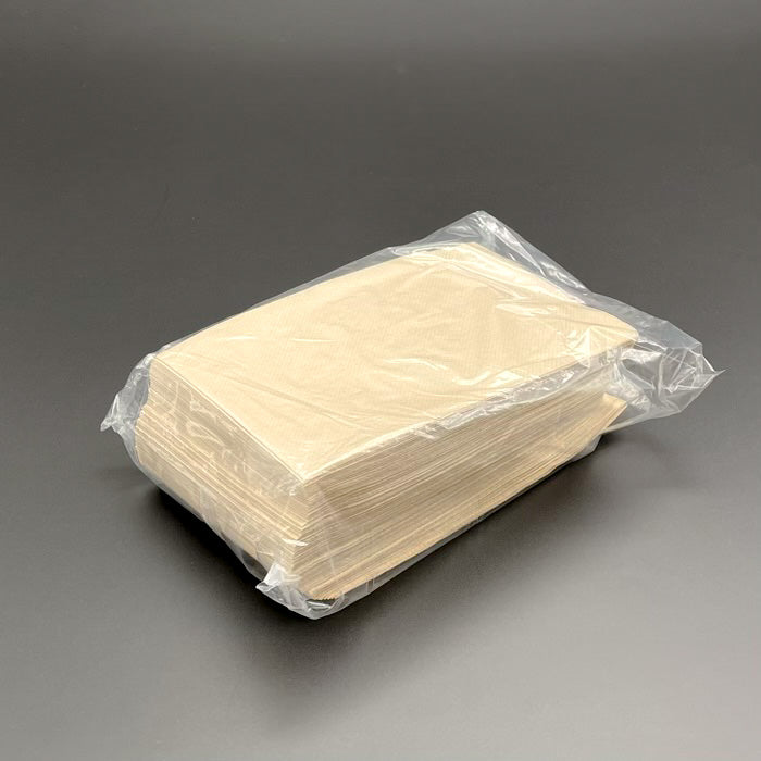 6つ折ナフキン　新未晒　ポリ入（250×250 mm）