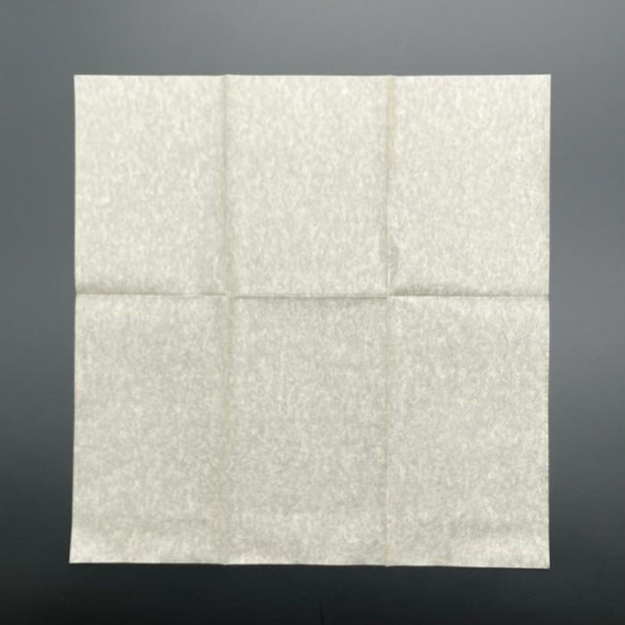 6つ折ナフキン　新未晒　ポリ入（250×250 mm）