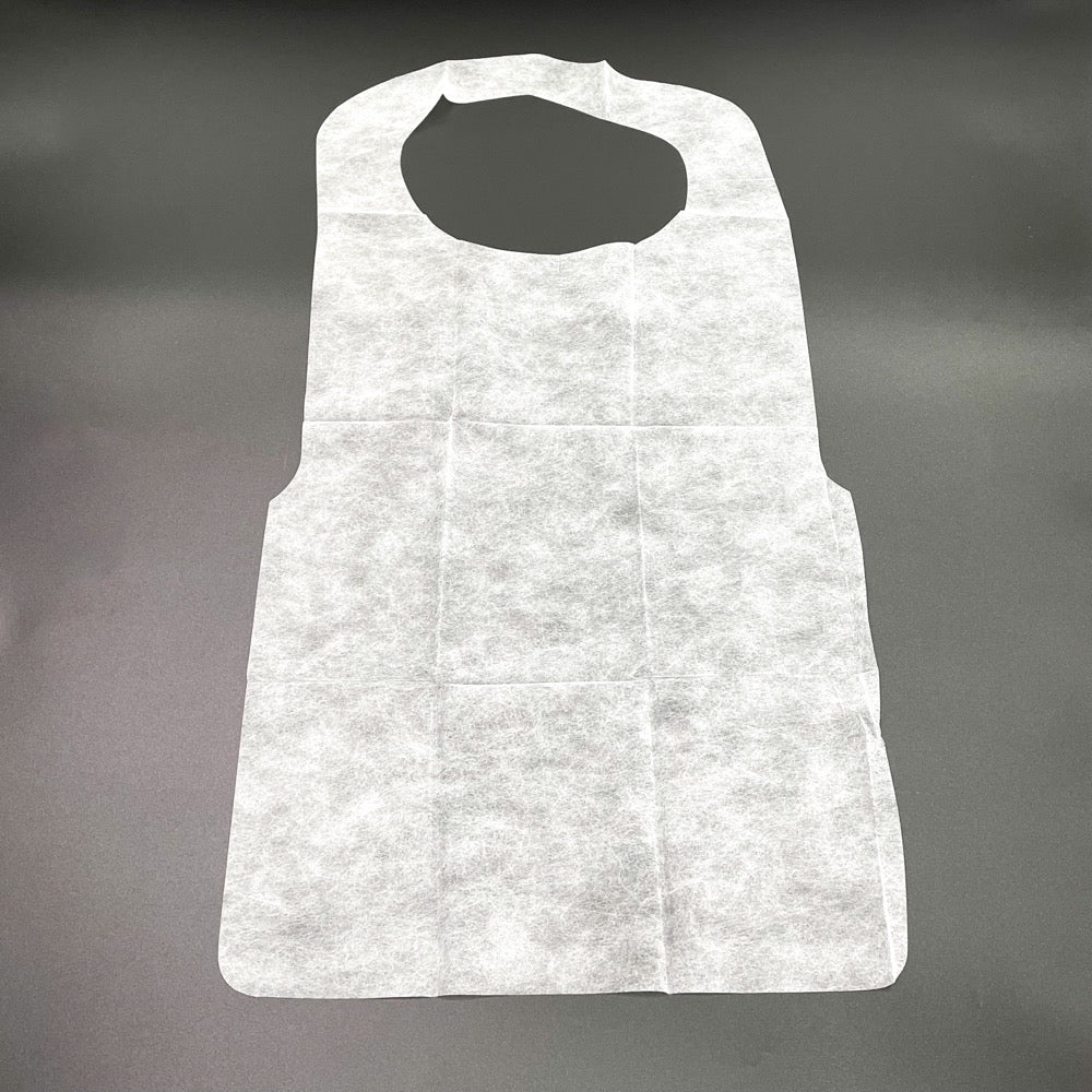 フジ 不織布エプロン F型 8折 白（720×390mm）