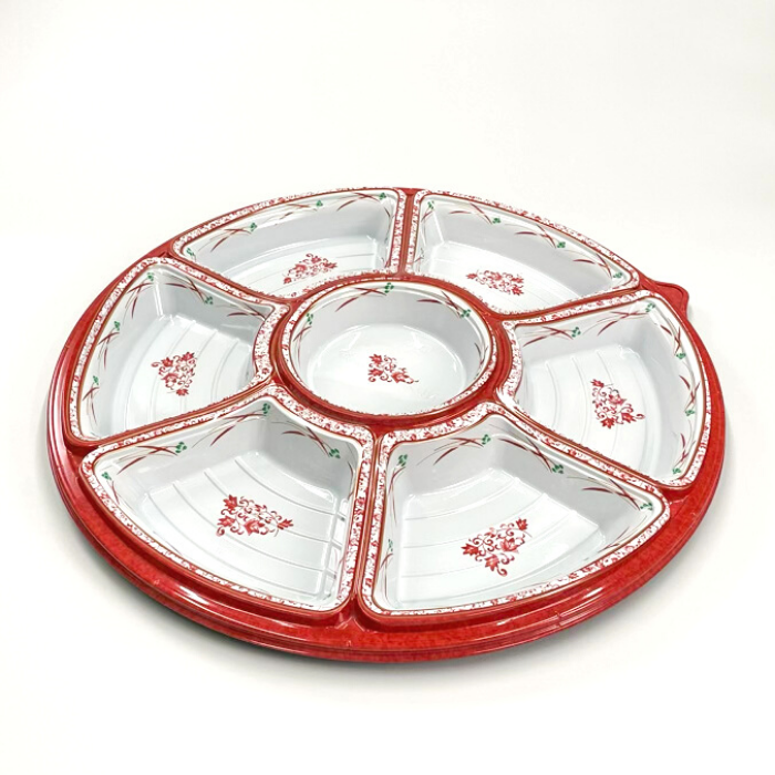 NUオードブル39　赤伊万里　本体（Φ435×44mm）