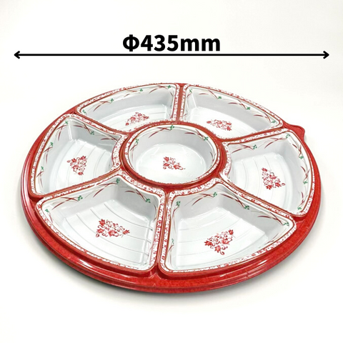 NUオードブル39　赤伊万里　本体（Φ435×44mm）