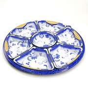 NUオードブル40　カトレア青　フタ別売（Φ465×46mm）