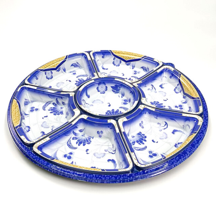 NUオードブル40　カトレア青　フタ別売（Φ465×46mm）