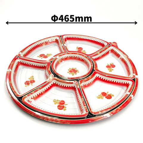 NUオードブル40　英華赤　フタ別売（Φ465×46mm）