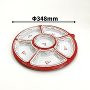 NUオードブル36　赤伊万里　蓋別売（Φ348×41mm）