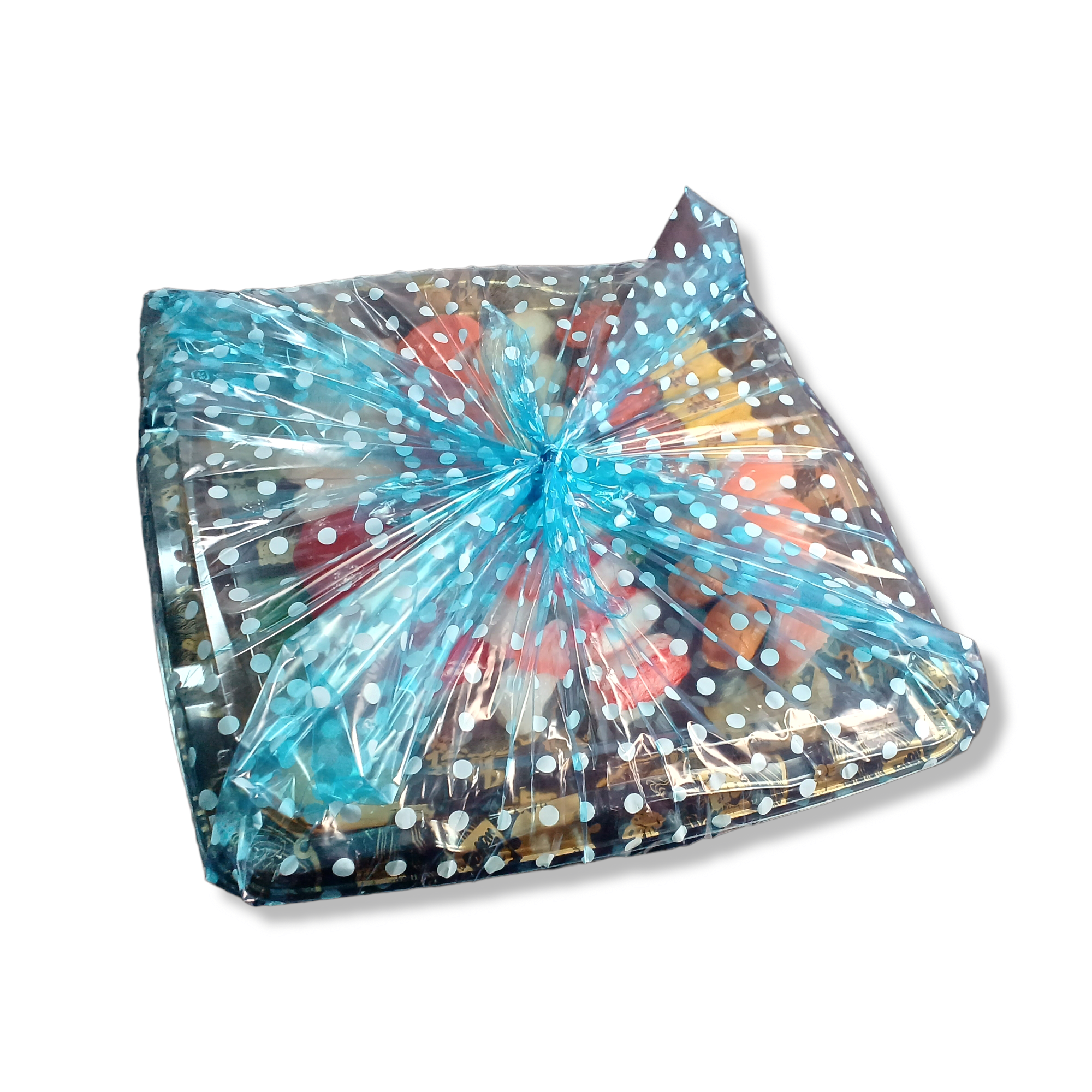 ポリ風呂敷 No.90 水玉ブルー