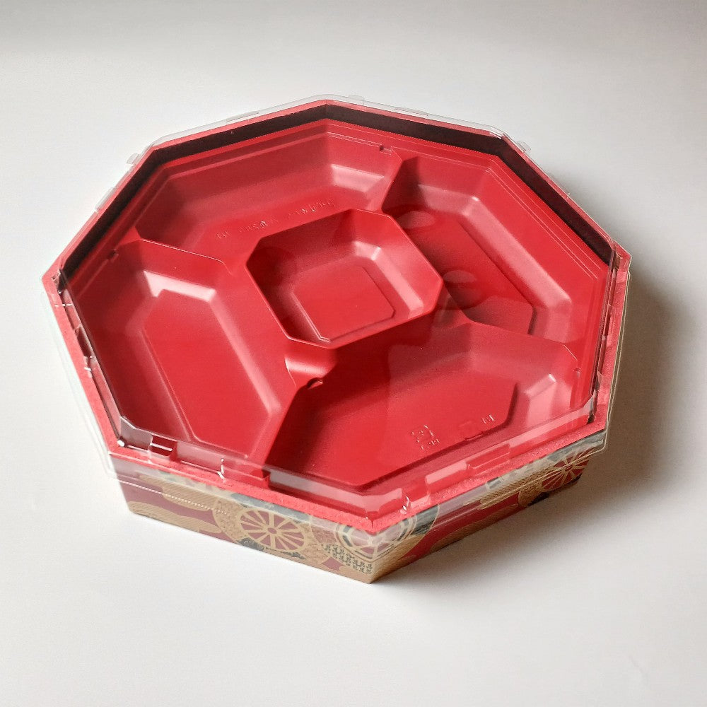 WPS-八角280V 御所車黒 エコ蓋付 (280×280×48mm)