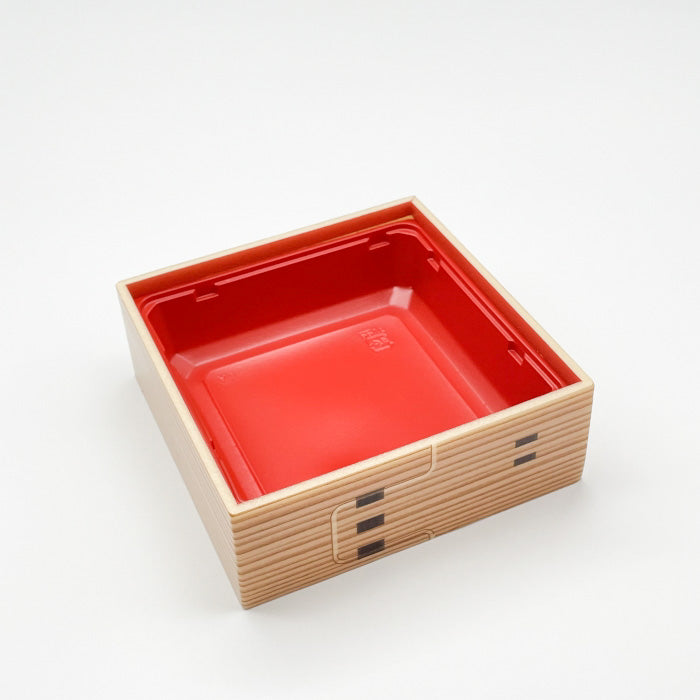 ちらし弁当容器　WU-13（R）わっぱ　本体（133×133mm）