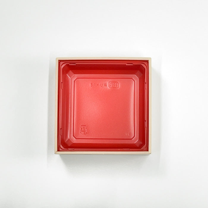 ちらし弁当容器　WU-13（R）わっぱ　本体（133×133mm）
