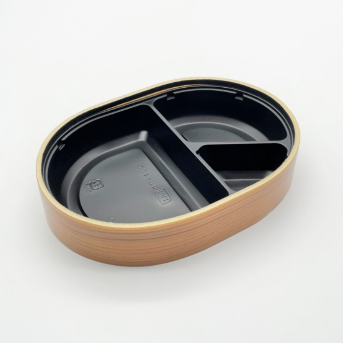 折箱弁当容器　WU-407(R)　マホガニー　本体（195×139mm）